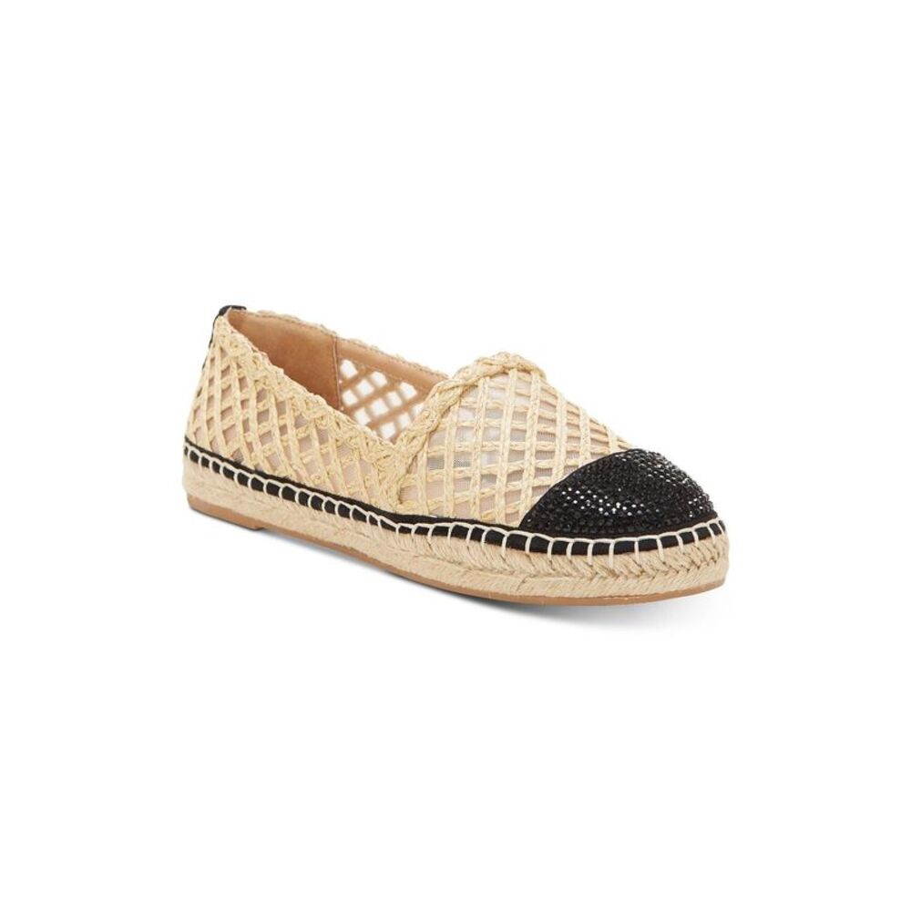 NWT INC Womens Natural Beige Raffia Corvina Cap Toe Slip On Espadrille Shoes 7 M